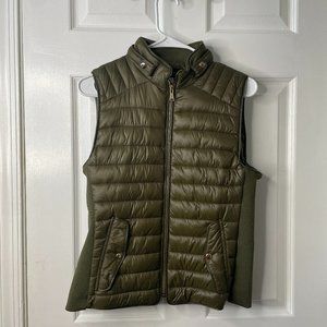 Love Tree Olive Green Puffer Vest